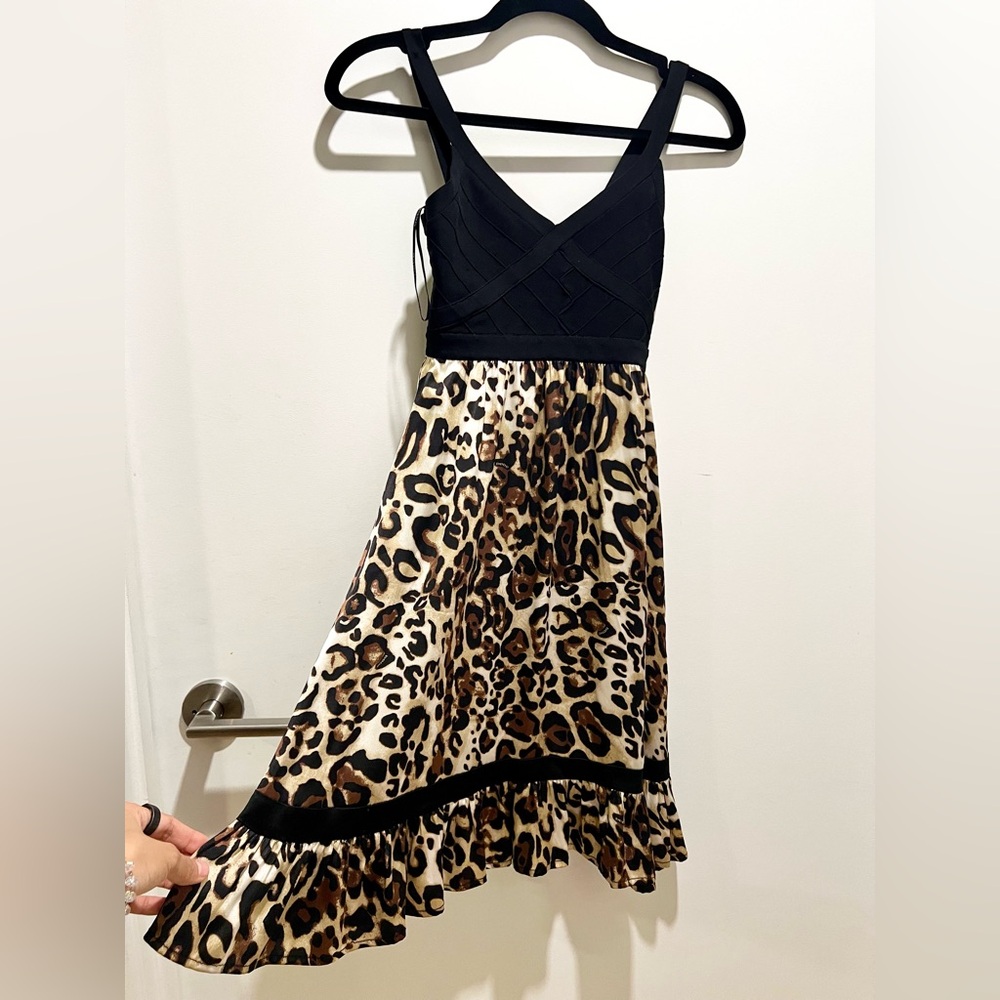 BEBE leopard dress. Size S